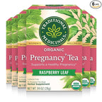 Traditional Medicinals Tea, Organic Pregnancy Tea, Supports a Healthy Pregnancy, Raspberry Leaf, Kosher, Non-GMO, Caffeine-Free, Compostable - 96 Tea Bags (6 Pack)