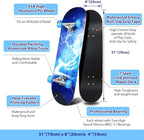 Easy_Way Complete Skateboards- Standard Skateboards for Beginners Kids Boys Girls Teenager- 31''x 8''Canadian Maple Cruiser Pro Skate Board, Skateboards