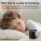 Portable Sound Machine Mini White Noise Machine with 30 Soothing Sounds for Newborn Kids Adults Rechargeable Sleep Brown Noise Machine with 4 Timers Memory Function for Travel Camping Home and Office