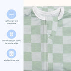 SleepingBaby Zipadee-Zip Transition Swaddle - Cozy Baby Swaddle Blanket with Zipper Convenience - Roomy Wearable Blanket for Easy Diaper Changes - Sea Green/Blue, Medium (6-12 Month)