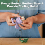 Haakaa Clover Baby Fruit Feeder Teether & Mini Freezer Nibble Tray – BPA-Free Silicone Breastmilk Popsicle Mold for Baby Teething Relief & Self-Feeding, 4M+ (Lavender)