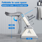 Potty Training Seat with Step Stool Ladder, Upgrade Triangular Stabilized Base 2-IN-1 Toddler Toilet Seat with Splash Guard, Anti-Slip Pad, and Step Stool (Agate Grey)