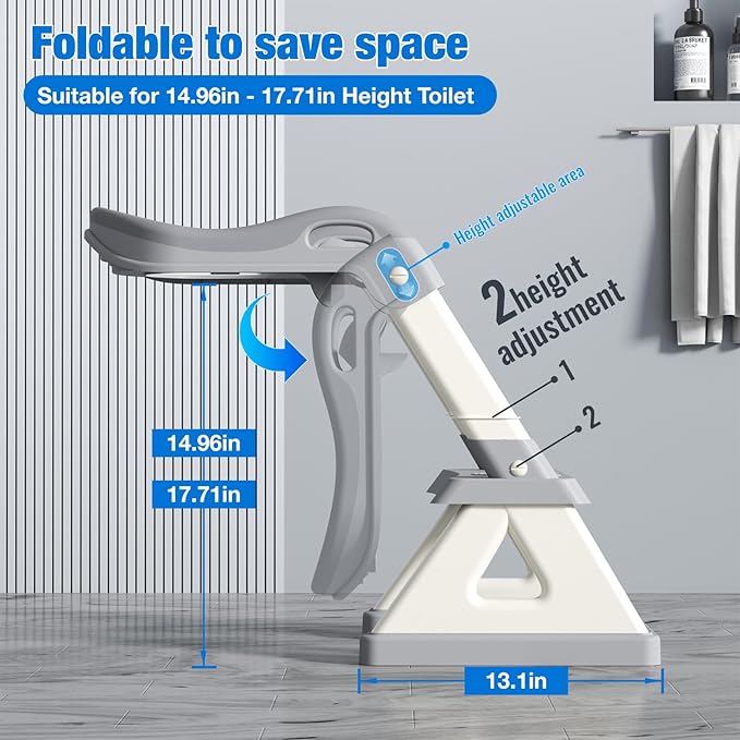 Potty Training Seat with Step Stool Ladder, Upgrade Triangular Stabilized Base 2-IN-1 Toddler Toilet Seat with Splash Guard, Anti-Slip Pad, and Step Stool (Agate Grey)
