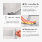 FORNEL Modern White Wooden High Chair | The Forever Chair That Grows from Toddler to Adult (200 lb) | Sleek, Easy-to-Clean Scandinavian Design