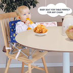 Portable Booster Seat, Toddler Baby Seat with Tray for Dining Table Compact Floor Chair for Camping Lawn Beach Babies Travel 6-36 Months