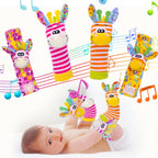 Wrist Rattles Baby Socks Baby Toys Set Soft Sensory Toys for Babies Cartoon Animal Rattles Sock Early Development Toy Baby Shower Birth Gift for Newborn Infant Baby Boy Girl 0 to 3 Years Old