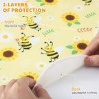 5 Pack Bee Pattern Baby Burp Cloths Soft Absorbent Burping Rags for Newborns 19"x9" Spit up Cloths for Boy Girl Newborn Baby Shower Registry Gifts Set Nursery Decor