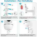 Adjustable Baby Monitor Mount for HelloBaby HB65/HB40/HB6550/HB66/HB6339/HB6550 Pro, ANMEATE SM935E, Universal Baby Monitor Wall Mount with Perfect View and Easy to Install
