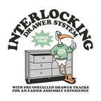 Storkcraft Brookside 4 Drawer Dresser (White) – GREENGUARD Gold Certified, Nursery Dresser for Kids Bedroom, Chest of Drawers