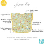 Bumkins Bibs - Toddler Bibs, Waterproof, Large for 1-3 Years, Short Sleeve