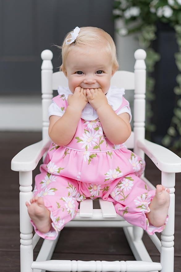 Wee Ones Girls' Plain Wrap Classic Grosgrain Hair Bows on a WeeStay No-Slip Hair Clip, Handmade, Baby, White