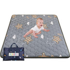 Baby Play Mats for Floor, Thick 50x50 Inch Crawling Mat for Playpen,Foam Playmats for Babies and Toddlers Infants, Foldable and Machine Washable(Grey)