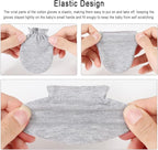 BQUBO Newborn Infant Toddler Mittens No Scratch Cotton Elastic Wrist Gloves Hypoallergenic for 0-6 Months Baby Boys Girls