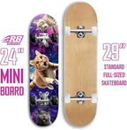 24 inch Rude Boyz Mini Cruiser Skateboard - Aluminium Trucks - Kids Skateboard Ages 5-8 Beginner - Skateboards for Kids