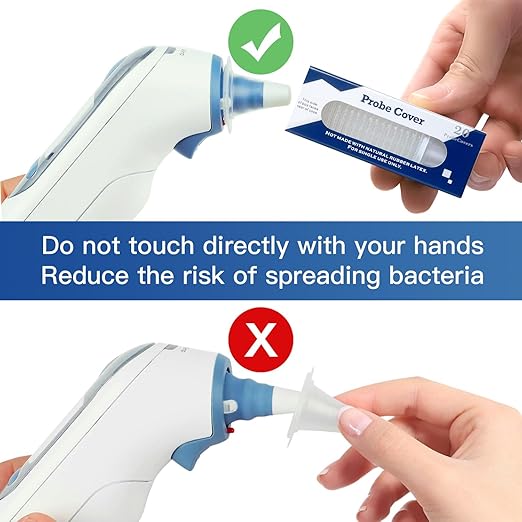 200X Ear Thermometer Probe Covers, for All Braun Thermometer Ear Covers, Lens Filters, Refill Caps,Disposable Ear Thermometer Covers (200)
