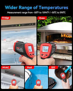 Wintact Infrared Thermometer Temperature Gun -58℉ to 1094℉, Digital IR Heat Surface Temp Gun, Non-Contact Laser Thermal Gun for Cooking Food, BBQ, Pizza Oven, Grill, Griddle Accessories