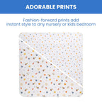 Delta Children 100% Cotton Flannel Baby Receiving Blankets for Girls and Boys – 30x30 Inches (Pack of 2), Space Exploration