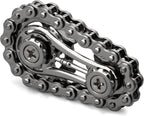Cool Sprockets Fidget Bike Chain Hand Roller for Anxiety Relief, Assemble Fidget Spinner Ring Toy for Gift, Metal Fingertip Spinning Sensory Toy for Adult Kid 4-8 8-12