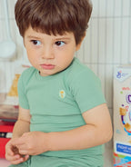 moimoln Pajamas Set 6M-5Y Solid Ribbed Unisex Baby & Toddler, Soft Viscose, Snug-Fit, Everyday Sleepwear