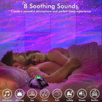 Rossetta Star Projector, Galaxy Projector for Bedroom, LED Night Light Aurora Projector with Bluetooth Speaker, White Noise, Timer and Remote, Room Decor, Gifts for Kids, Adults, Christmas, Birthday