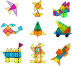 Bmag 100PCS Magnet Building Blocks with 2 Cars for Kids, Magnetic Tiles Stacking Building Set for Boys Girls, STEM Preschool Educational Learning Construction Toy