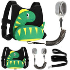 Accmor Toddler Harness Leash + Anti Lost Wrist Link, Cute Dinosaur Kids Harness with Leash, Mini Child Harness Leash Wristband Tether Protector for Baby Boys Girls Age1-3 Years Old to Outdoor Travel