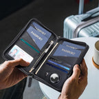 Polare Full Grain Leather Passport Holder Cover Case for Men and Women RFID Blocking Family Travel Wallet Holds 6 Passports