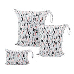 ALVABABY 3pcs Baby Cloth Diaper Wet Dry Bags Waterproof Reusable with Two Pockets Travel Beach Pool Daycare Soiled Baby Items Yoga Gym Bag for Swimsuits or Wet Clothes 3L-H1