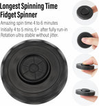 FREELOVE Metal Fidget Spinner Magnetic Slider, Spinning Haptic Clicker, Heavy Stainless Steel Spin Clicky, Small Round Gear Click Gyro, Premium Silent Bearing, Adults Anxiety Cool, Nuc Black