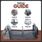 Baby Diaper Bag Backpack with Changing Station, Large Capacity, USB Port, Pacifier Case, Mosquito Net & Wipes Bag Stylish Travel Bag for Boys, Girls, Moms & Dads, Shower Gift