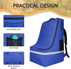 Car Seat Travel Bag for Airplane, Infant Seat Carrier with Shoulder Strap, Padded Backpack with Reflective Stripes, Blue