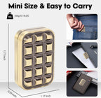 Fidget Slider for Adults - Brick Slider Metal Fidget Toys, Anxiety/ADHD/Annoy Relieving EDC Metal Fidget, Stress Reducing Toy - Gift for Adults & Teen (Metallic)