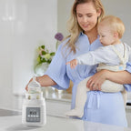 Bottle Warmer with Even Heating to Prevent Nutrient Loss from Fast Heating, Baby Bottle Warmer for Breastmilk & Formula, Accurate Temp Control, Defrost, Keep Warm, Heat Baby Food (White)