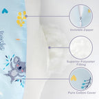 Nursing Pillow for Breastfeeding, Breastfeeding Pillows for More Support for Mom and Baby, with Plus Size Ergonomic Design and Removable Cotton Cover, Blue