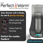 Baby Brezza Fast Baby Bottle Warmer - Baby Milk Warmer + Breastmilk Warmer Defroster – 2 Unique Temperatures for Breastmilk + Formula - Universal Fit for All Bottles, Storage Bags + Food Jars
