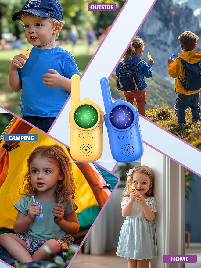 Walkie Talkies for Kids Rechargeable, 3 4 5 Year Old Boy Girl Gifts, 2 Pack Birthday Gifts for 3 4 5 6 7 8 Year Old Boys, Toddler Toys for Indoor Outdoor Games
