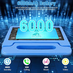 Tablet for Kids, 10.1 inch IPS HD Touchscreen Android 14 64 GB Storage, 8GB RAM, Octa Core Kids Tablet, Parental Controls, 12-hr Battery, WiFi, GPS - Blue