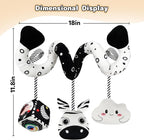Car Seat Toys for Babies 0-6 Months,Hanging Rattle Toys for Crib Mobile, Baby Spiral Hanging Stroller Black and White High Contrast Toys for Newborn 0 3 6 9 12 Months Baby Boys Girls (Zebra)