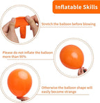 RUBFAC 129pcs Orange Balloons Different Sizes 18/12/10/5 Inches, Burnt Orange Fall Balloon Arch Kit Garland for Halloween Thanksgiving Party Baby Shower Birthday Decoration