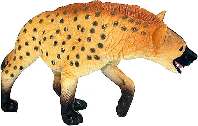 FUNSHOWCASE African Jungle Animals Hyaena Toy Figure Realistic Plastic Figurine Height 2.4-inch