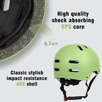 Skateboard Bike Helmet for Adults Women Men Youth Kids (2-3-5-8-14+ Years Boys Girls) - Lightweight Multi-Sport Adjustable Helmets for Bicycle Skateboard Scooter Skate Cycling