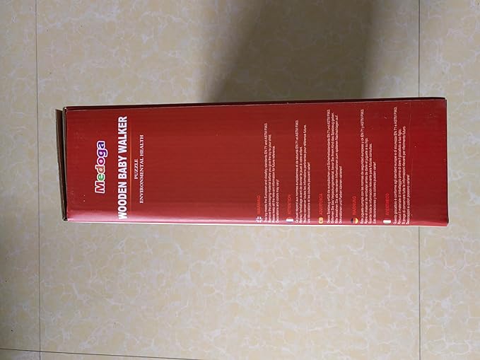 Wooden Baby Walker, 10 in 1 Baby Activity Center Walker Adjustable Wood Toddler Walker Push Walker Toy for Boys and Girls (BW001)