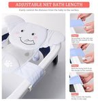 AIR&TREE Baby Bath Seat Support Net, Quick Drying, Adjustable, Comfortable, Non-Slip, Infant Bathtub Sling Shower Mesh for a Tub, with Safety Support Corners (Blue)