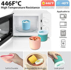 8.5 OZ Silicone Food Storage Containers, Baby Food Storage Jars with Airtight Lids and Snack Cup Lid, Freezer, Microwave and Dishwasher Safe, Reusable Snack Containers for Kids, Infant, Toddler, 4 Pcs