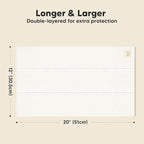 Organic Burp Cloths Baby Boy, Girl - 6-Pack Large Cotton Burping Cloths for Babies, Spit Up Rags, Super Absorbent, Ultra Soft Newborn Rag, Gender Neutral, Machine Washable, Durable (Soft White)