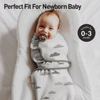 Organic Baby Swaddle Sleep Sacks, 2-Pack Swaddles for Newborns Baby Essentials, Infant 0-3 Months, 100% Cotton Soft & Snug Adjustable Wrap Nursery Swaddling Blankets Improves Sleep