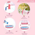 Bubble Gun, Bazooka Bubble Machine Gun, Bubble Blaster Gun with Bubble Solution, 69 Holes Bubble Bazooka Gun Outdoor Summer Toy Party Favors for Kids Pink Bubble Maker Blowers