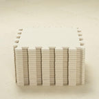 qqpp EVA Rubber 18 Tiles Interlocking Puzzle Foam Floor Mats - Baby Play Mat for Playing | Exercise Mat for Home Workout. Beige. QC-Jb18N