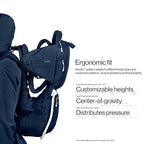 Vandra™ River - Scandinavian Hiking Baby Carrier Backpack - Gravity Lock™ Hard-Shell Frame - Nest Child Carrier for Toddler & Kids - Dust Bag, Alu Tag & More Included