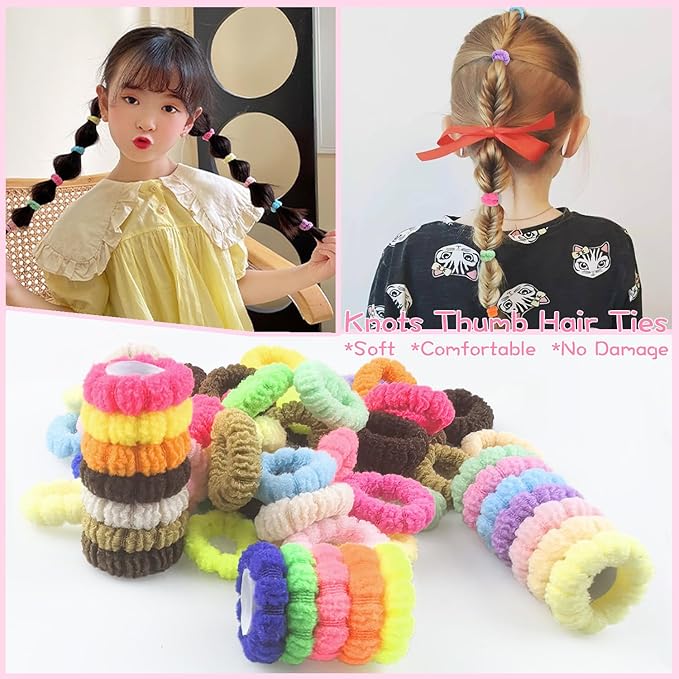 923 Pcs Toddler Hair Accessories - Baby Girls Elastic Ties, Soft Rubber Bands With Bow Clips, Claws - Assorted Supplies for Little One Kids With Thin Hair